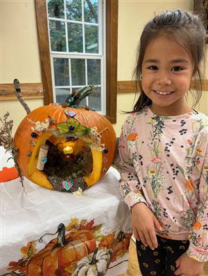 pumpkin fairy house